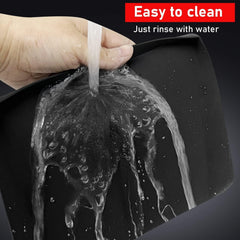Yumzeco easy-clean silicone mat maintains a neat center console charging area