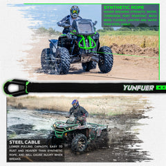YUNFUER ATV/UTV winch kit compatible with most models and harsh environments.