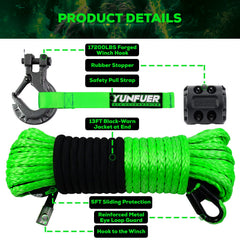 YUNFUER forged hook 5/16 inch provides secure attachment for winching.
