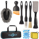 Yungeln detailing brush kit overview highlights a complete interior cleaning set for any vehicle