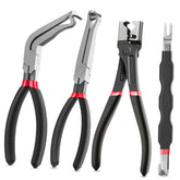 Yunlihua 4pcs connector disconnect pliers set for precise wire removal in tight spaces.