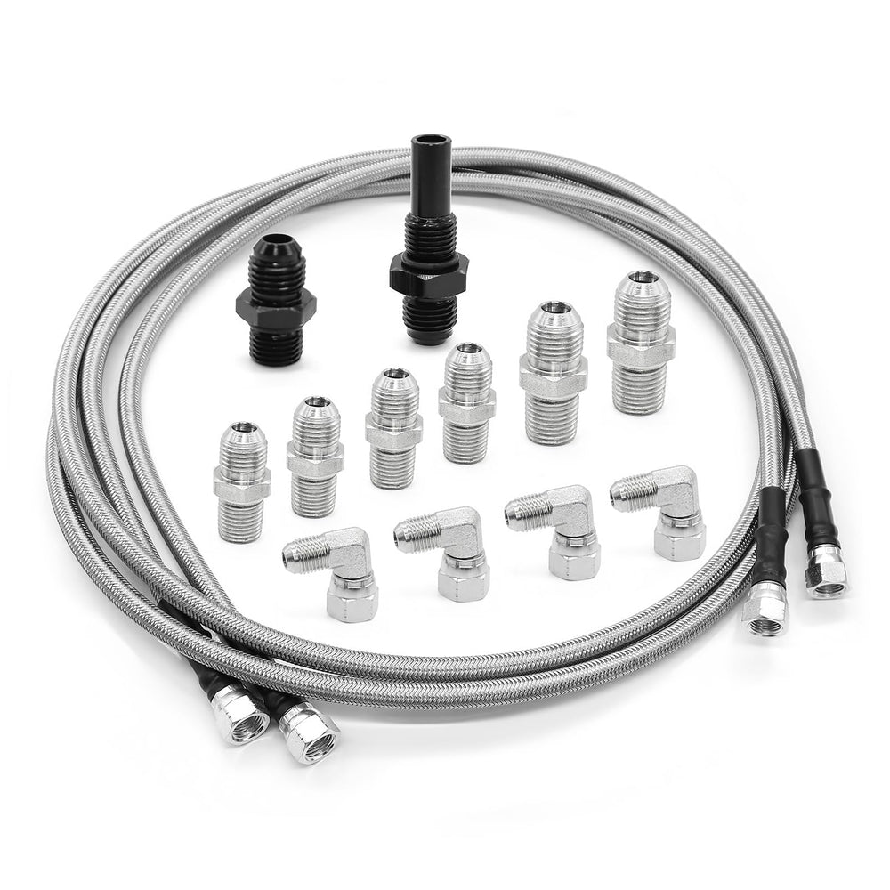 Yunnergo 70-inch transmission cooler lines kit shown ready for universal installation and routing