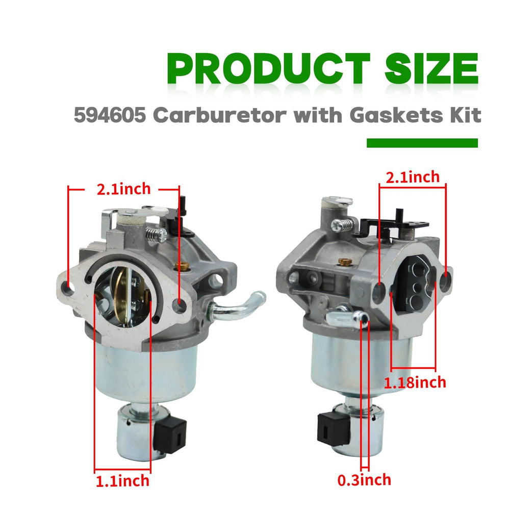 Yunnergo carburetor kit clamps and fuel line for secure install