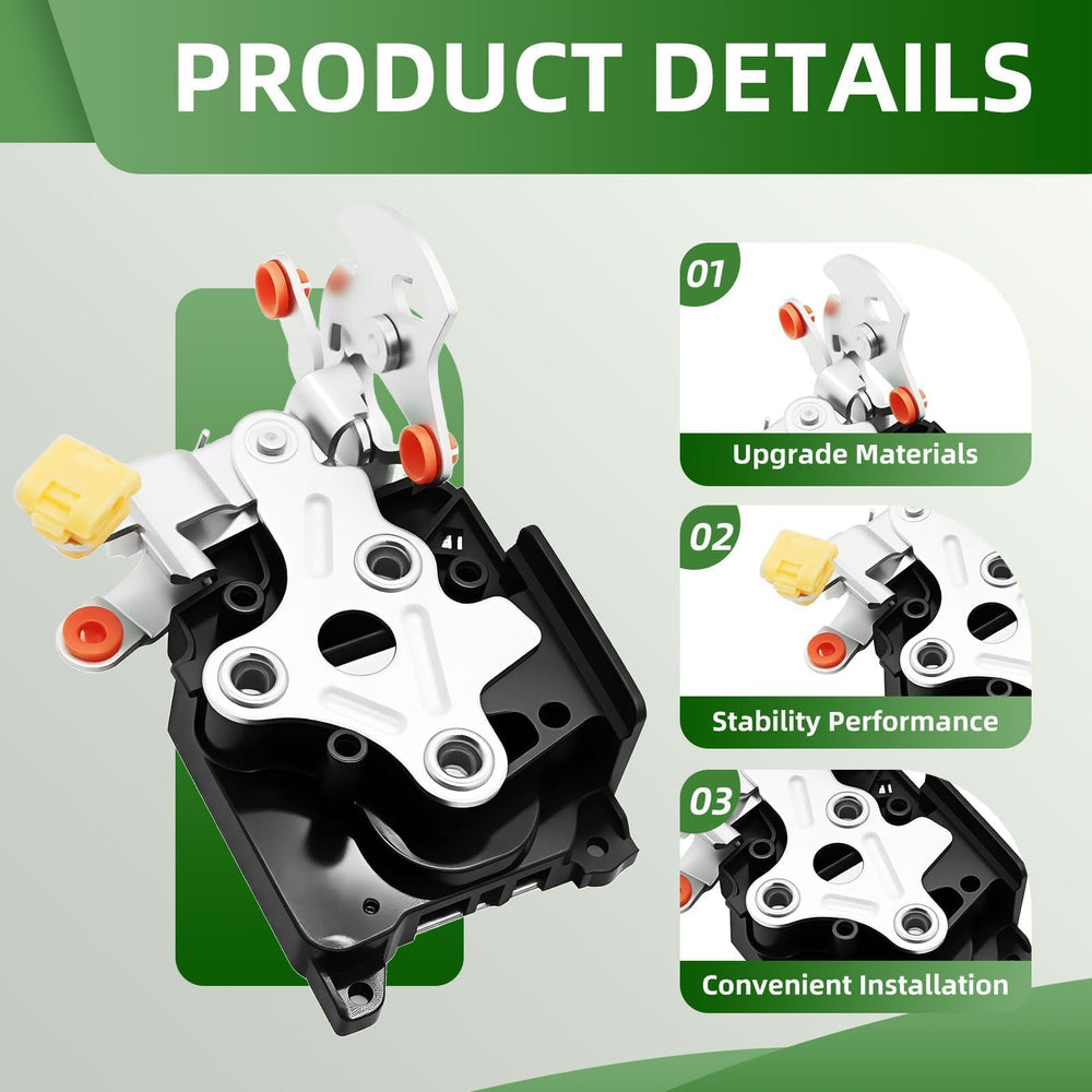 Yunnergo front left door latch installation guide image suggests easy DIY fit.