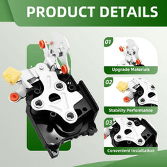 Yunnergo front left door latch installation guide image suggests easy DIY fit.