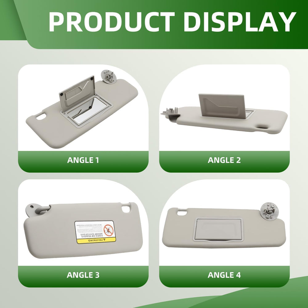 Yunnergo gray sun visor offers easy plug-and-play installation.