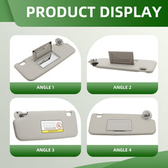 Yunnergo gray sun visor offers easy plug-and-play installation.