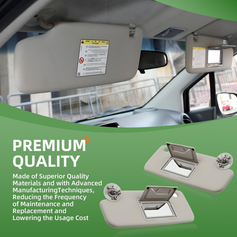 Yunnergo gray sun visor right passenger reduces reflections on Spark.
