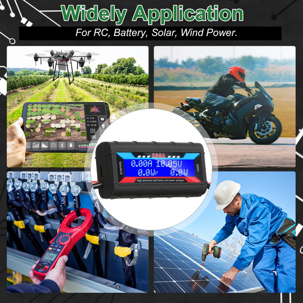 Compact Yunsailing energy monitor for solar, RC, and portable projects.