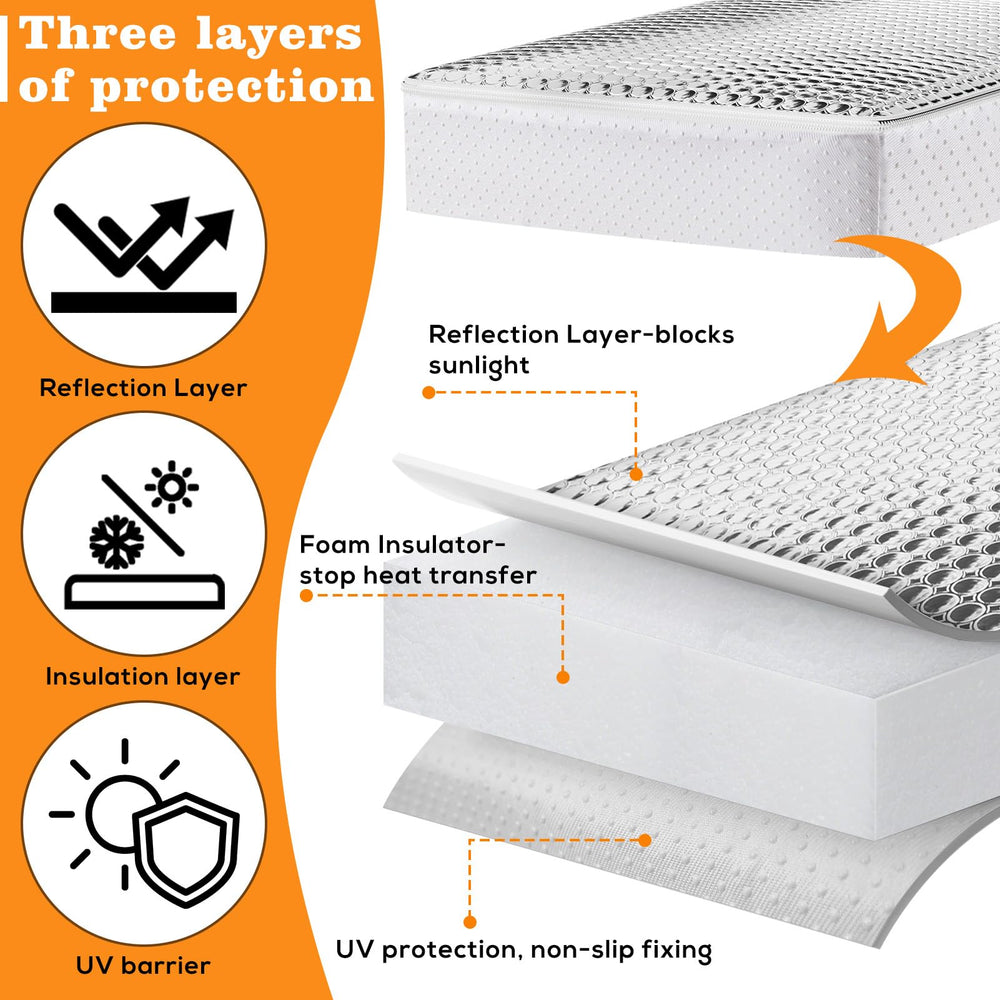YUNVI skylight insulator installed inside RV during daytime use