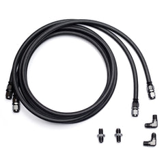 YUXIVCNE 90-degree AN6-1/4 NPT fitting aids tight spaces.