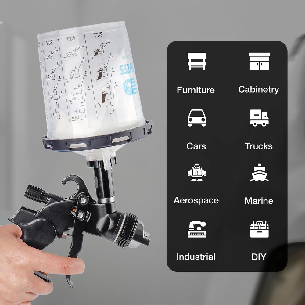 YUZES complete kit supports efficient mixing, spraying, and storage
