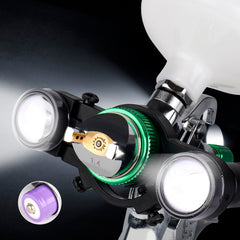 YUZES paint spray light front view enhances visibility for even coats
