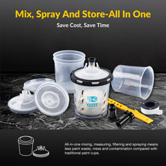 YUZES retainer rings secure cups during spraying