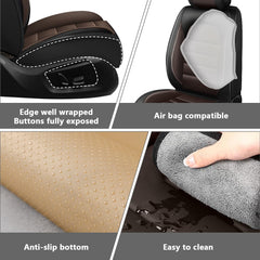 YWZQ leather exterior close-up shows breathability and comfort.