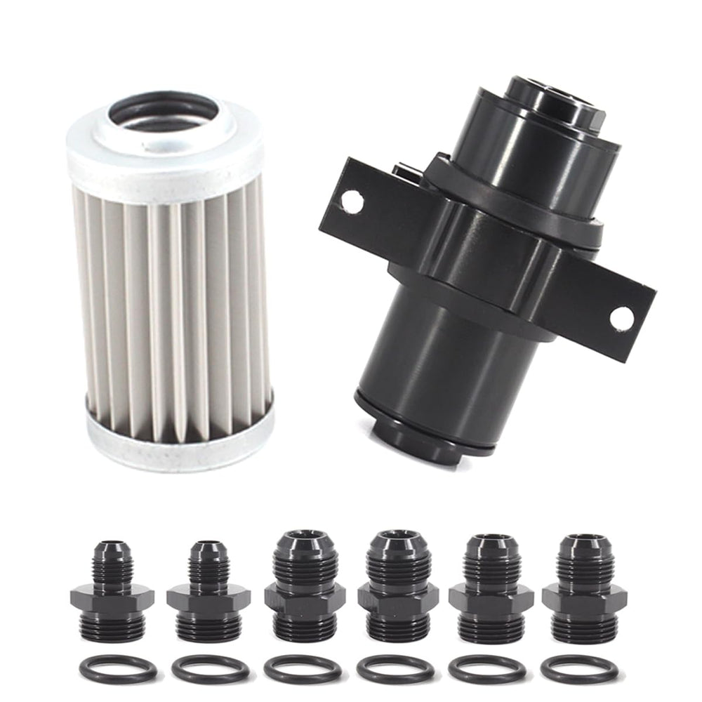 YYSSFM inline fuel filter housing with 10-micron filtration for clean fuel flow.
