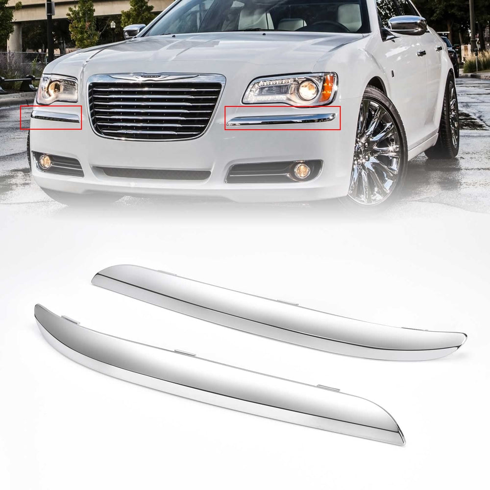 YZQPNB front bumper molding chrome left for Chrysler 300 enhances styling and fit