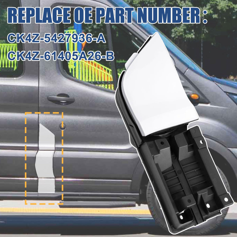 YZQPNB ABS plastic housing provides long-lasting strength for Transit fuel door.