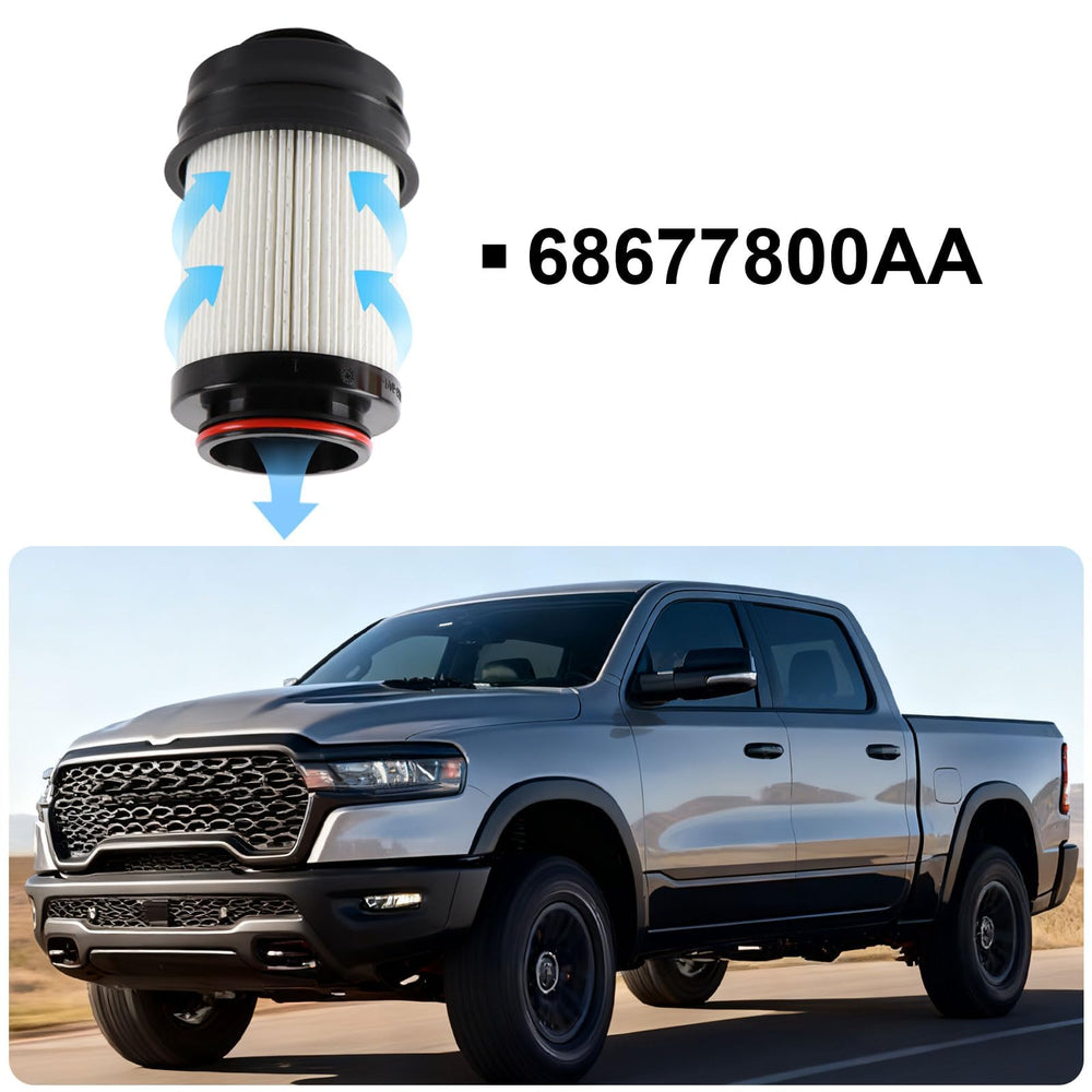 YZQPNB fuel filter cartridge top view highlighting filtration media.