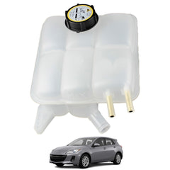 YzusGomumu front engine coolant reservoir tank with cap for Mazda 3 supports proper cooling.
