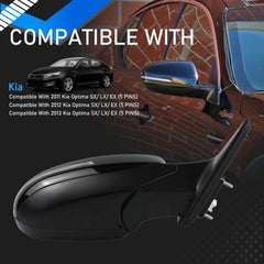 YzusGomumu right mirror glass, clear reflection for safe lane changes