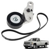 YzusGomumu Serpentine belt tensioner kit closeup shows sturdy construction.