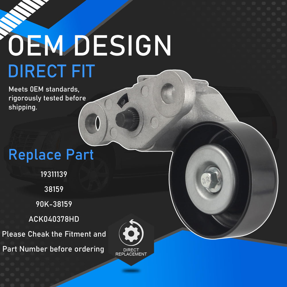 YzusGomumu kit installed in GM engine for smooth belt tension.