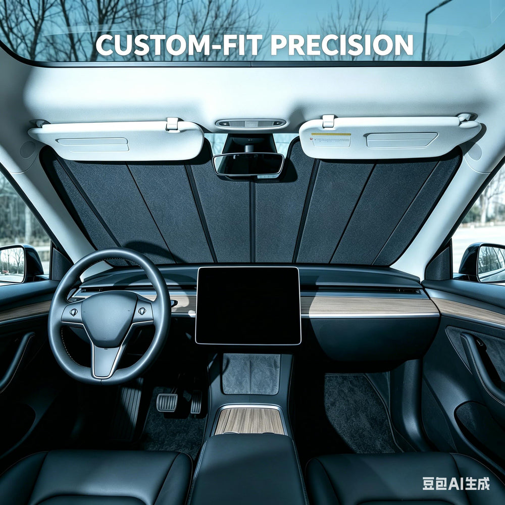 YZZWATW windshield sun shade blocks UV rays and cools the cabin