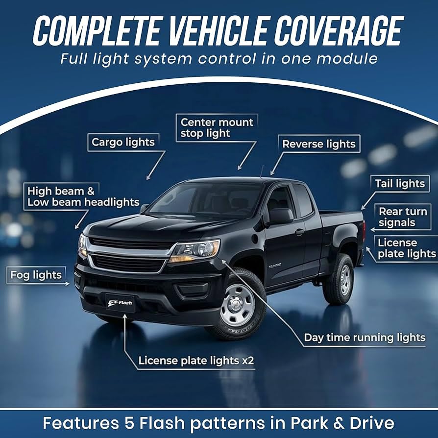 Z-Flash LCM visibility boost with exterior lights activated for safer driving.