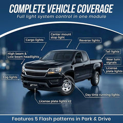 Z-Flash LCM visibility boost with exterior lights activated for safer driving.