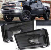 Z-OFFROAD LED fog light install on Silverado increases visibility.