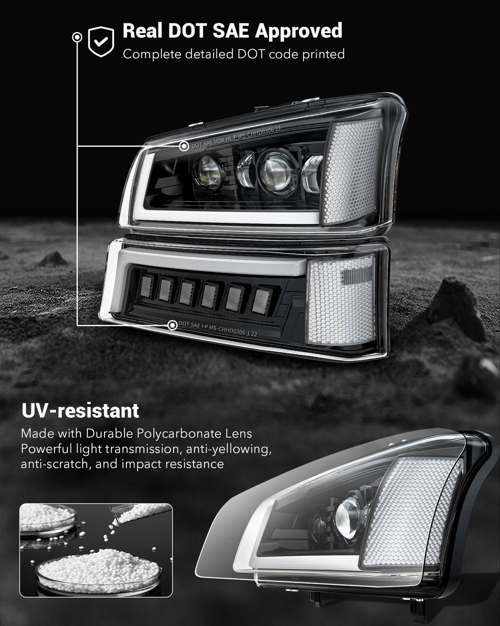 Z-OFFROAD durable lens and sealed housing extend lifespan.