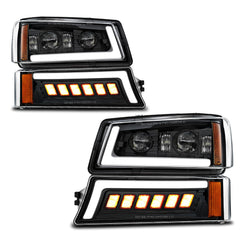 Z-OFFROAD LED headlights front view with DRL and turn signals for improved nighttime visibility