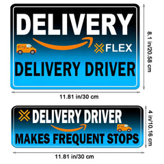 Z-oneMart delivery magnet on bumper sign enhances external visibility for deliveries.