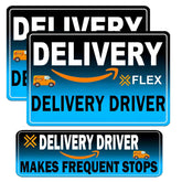 Z-oneMart delivery magnet on car door sign boosts visibility for safer stops.