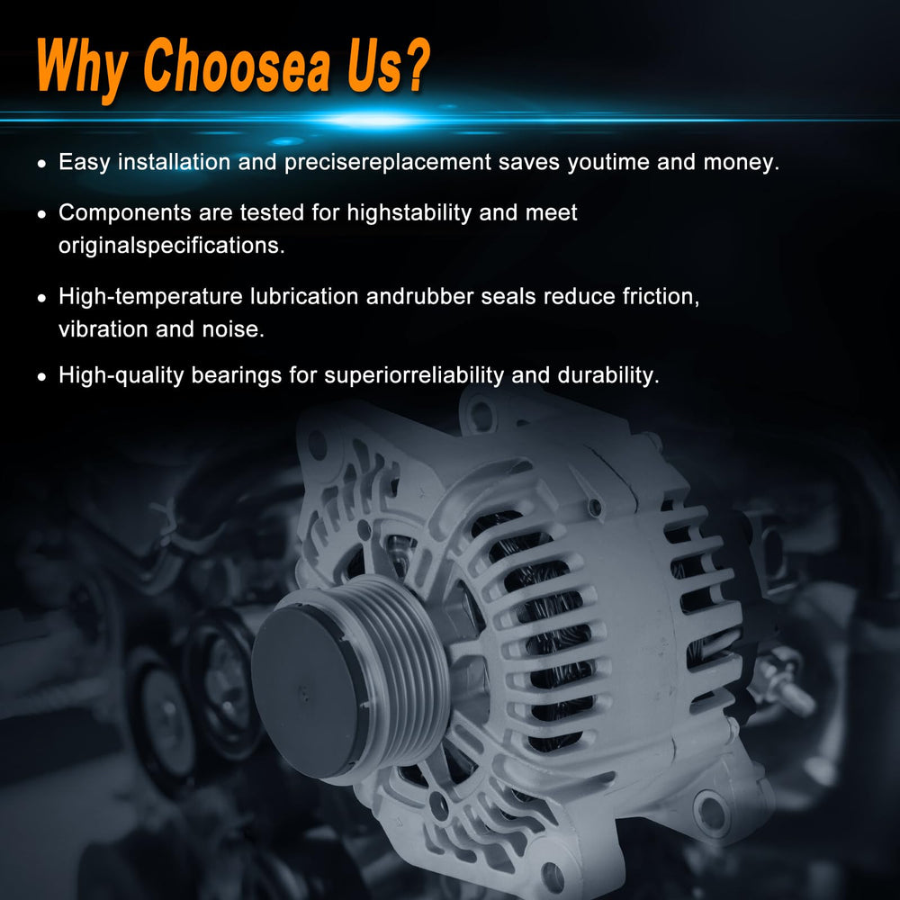 Z-YALY-Z alternator bolts and wiring for easy installation