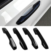 Zacxoxsr glossy black door handle cover on Honda Civic enhances style and protection.
