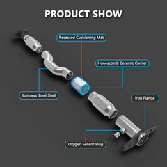 ZAIGANMA catalytic converter metal body detail highlighting corrosion resistance.