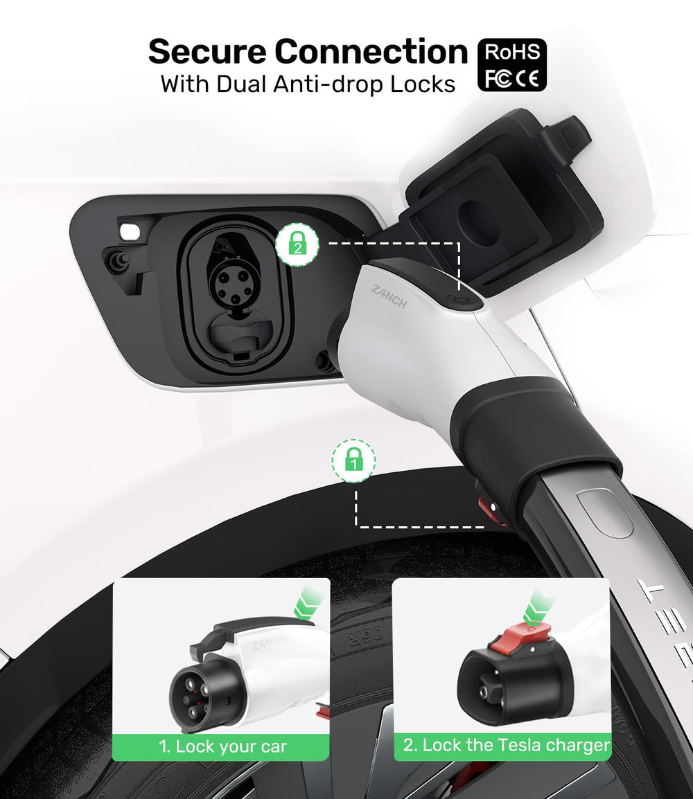 Zanch adapter with double anti-drop locking system for secure connections