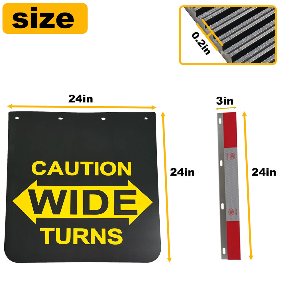 ZANURA mud flaps with wavy back design aid rain and mud diversion