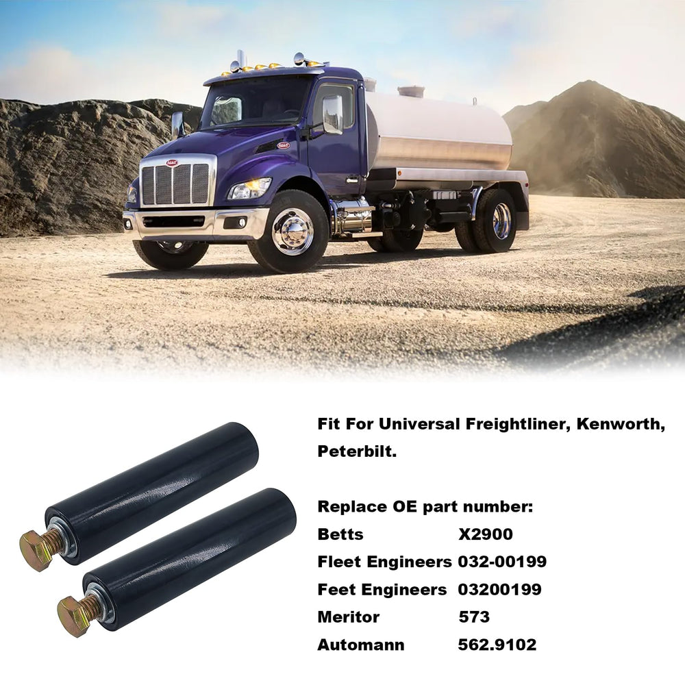 ZANURA truck fitment image demonstrates compatibility with Freightliner, Peterbilt and Kenworth models.