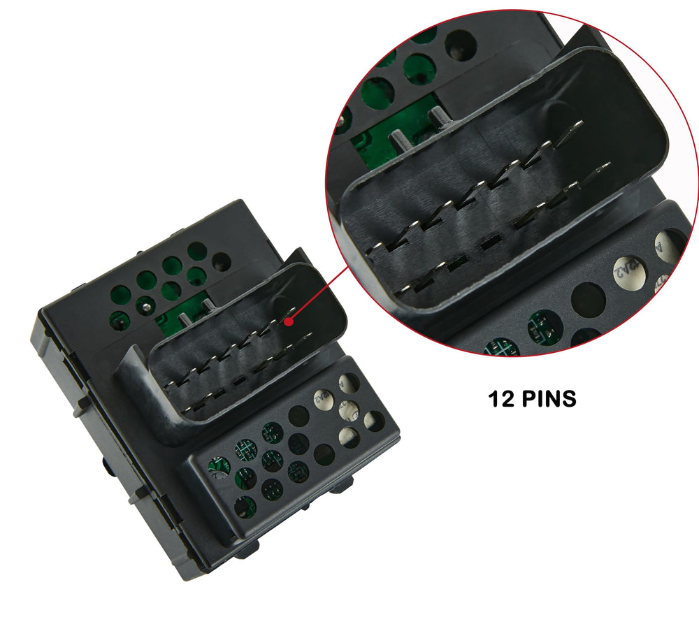 Closeup of ZAPOSTS window switch showing tactile button and contacts