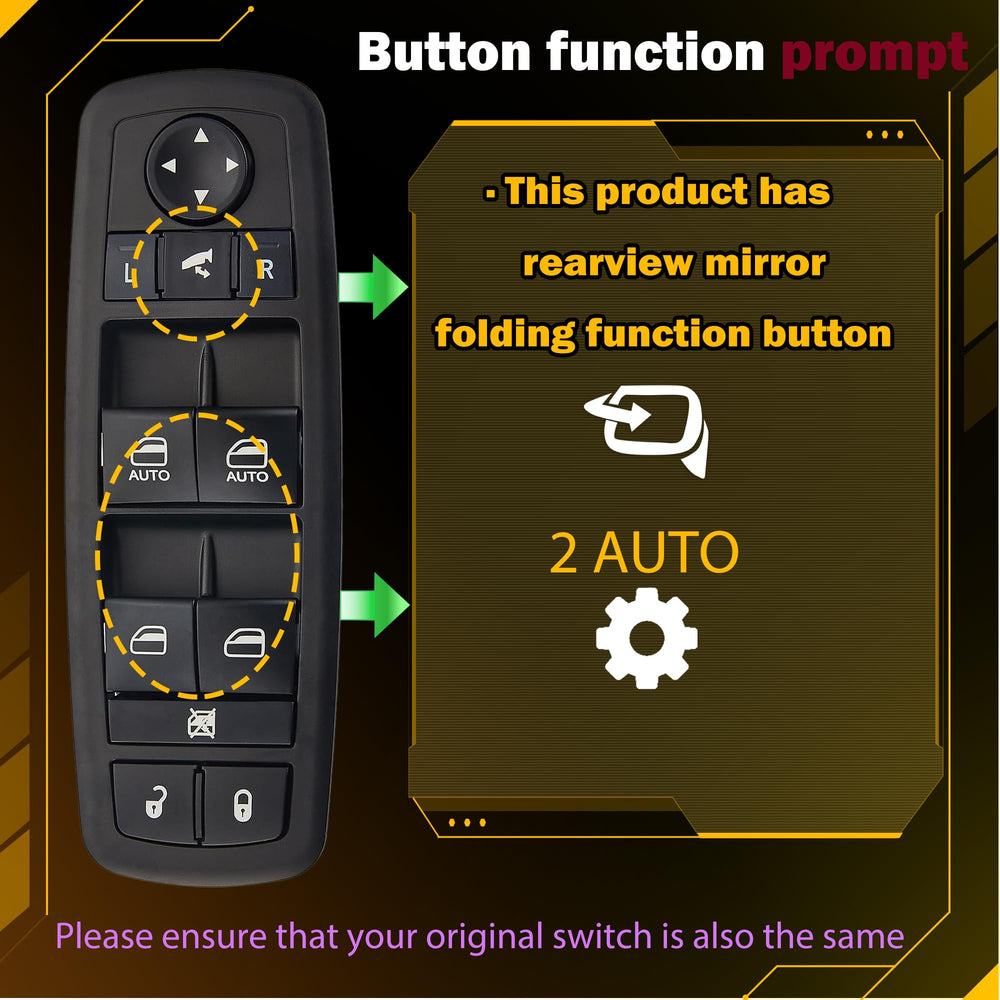 ZAPOSTS window switch replacement for Dodge Grand Caravan 2012-2015.