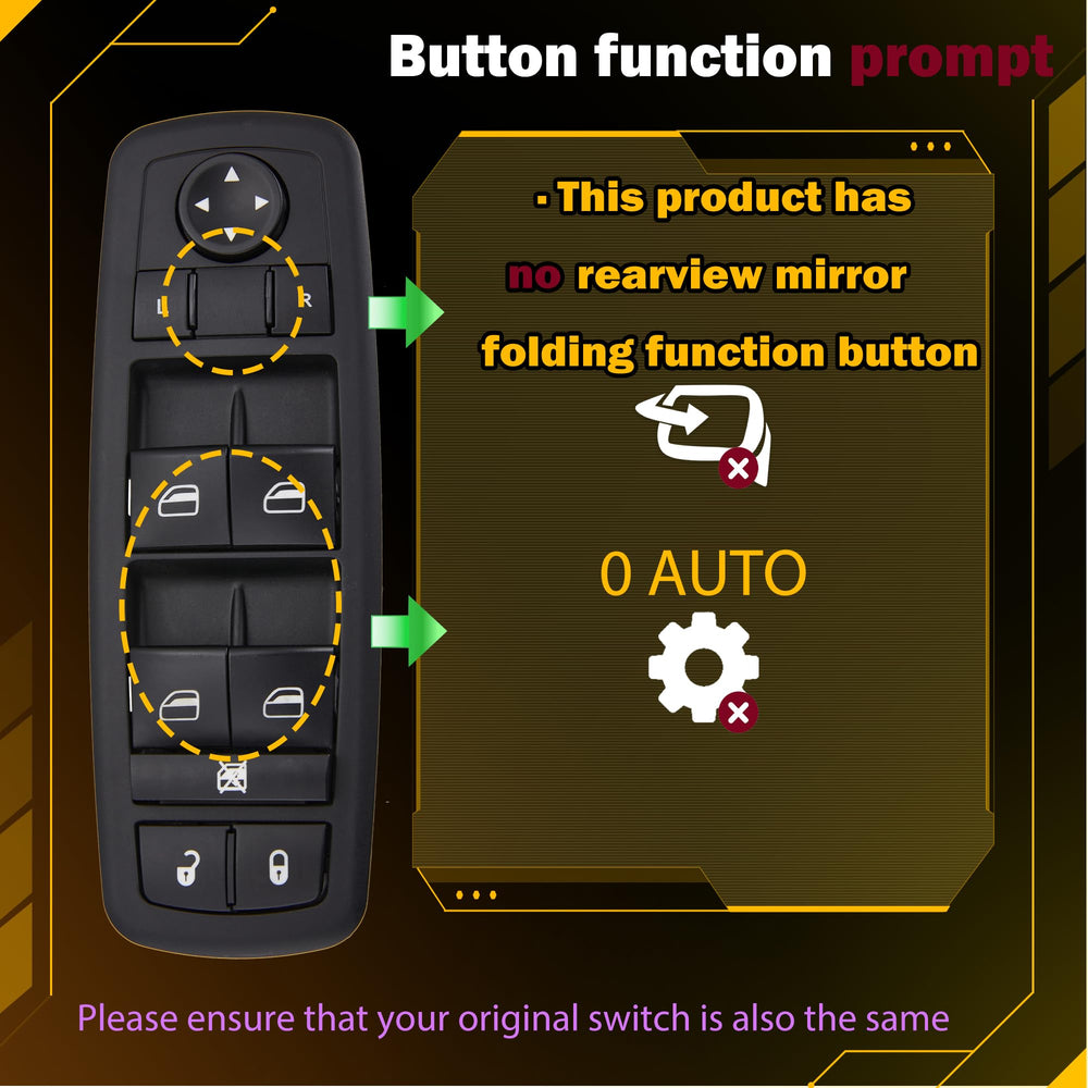 ZAPOSTS switch compatible with Chrysler 200 (2015-2016) models.