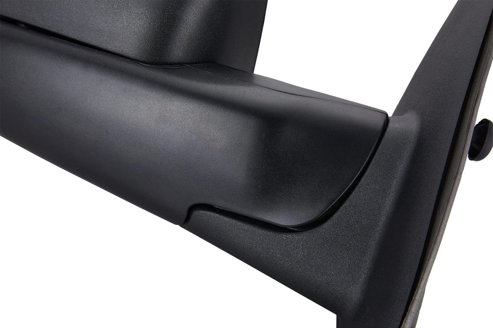 ZAPOSTS towing mirror side-view closeup Ram 3500 shows robust housing and finish