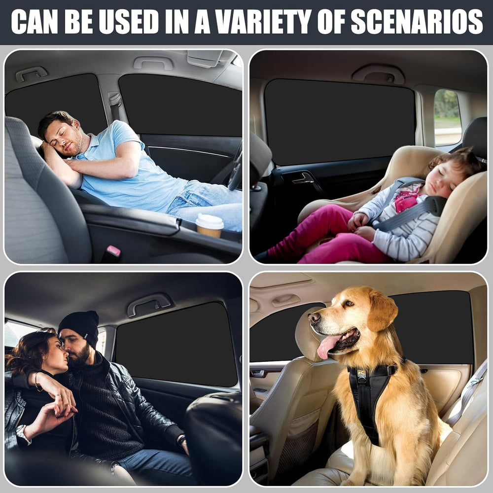 ZATOOTO baby-pet friendly curtains create a calm, private space inside the car.