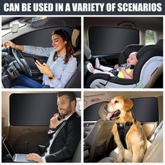 ZATOOTO camping car window shade shields against bright sunlight outdoors.