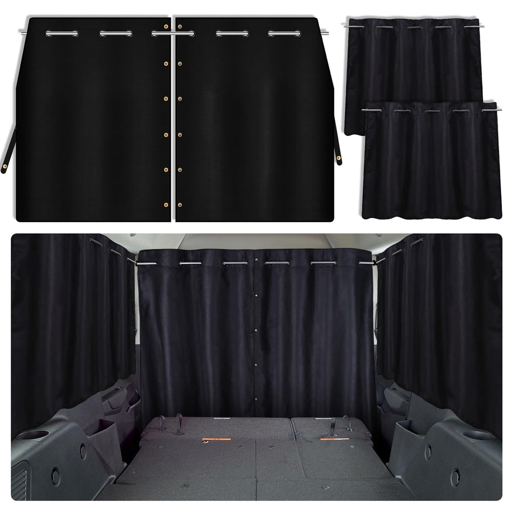 ZATOOTO set of 3 car window shades for side and back windows providing total privacy.