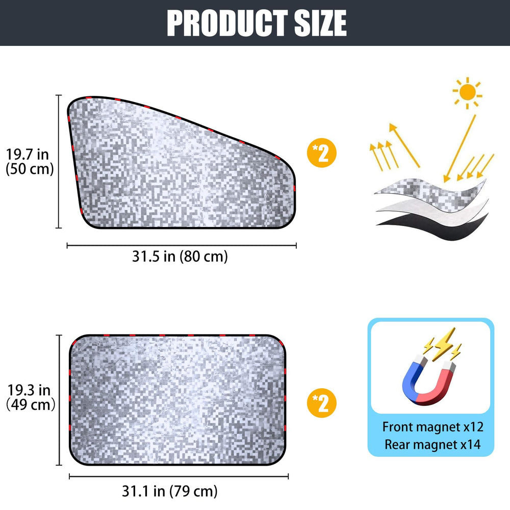 ZATOOTO magnetic car window curtain installs quickly without tools.