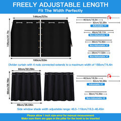 ZATOOTO privacy curtains with secure placement straps stay in place.